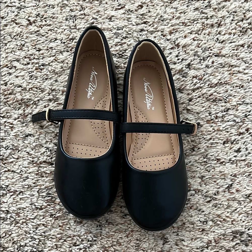 Classic Black Dress Shoes with Mary Jane Style